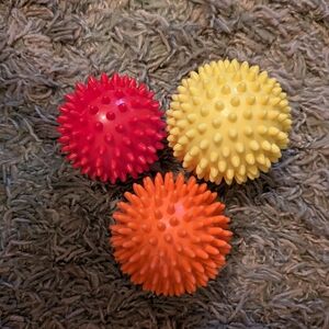 Foot Pain Relief Balls - Red, Yellow, Orange